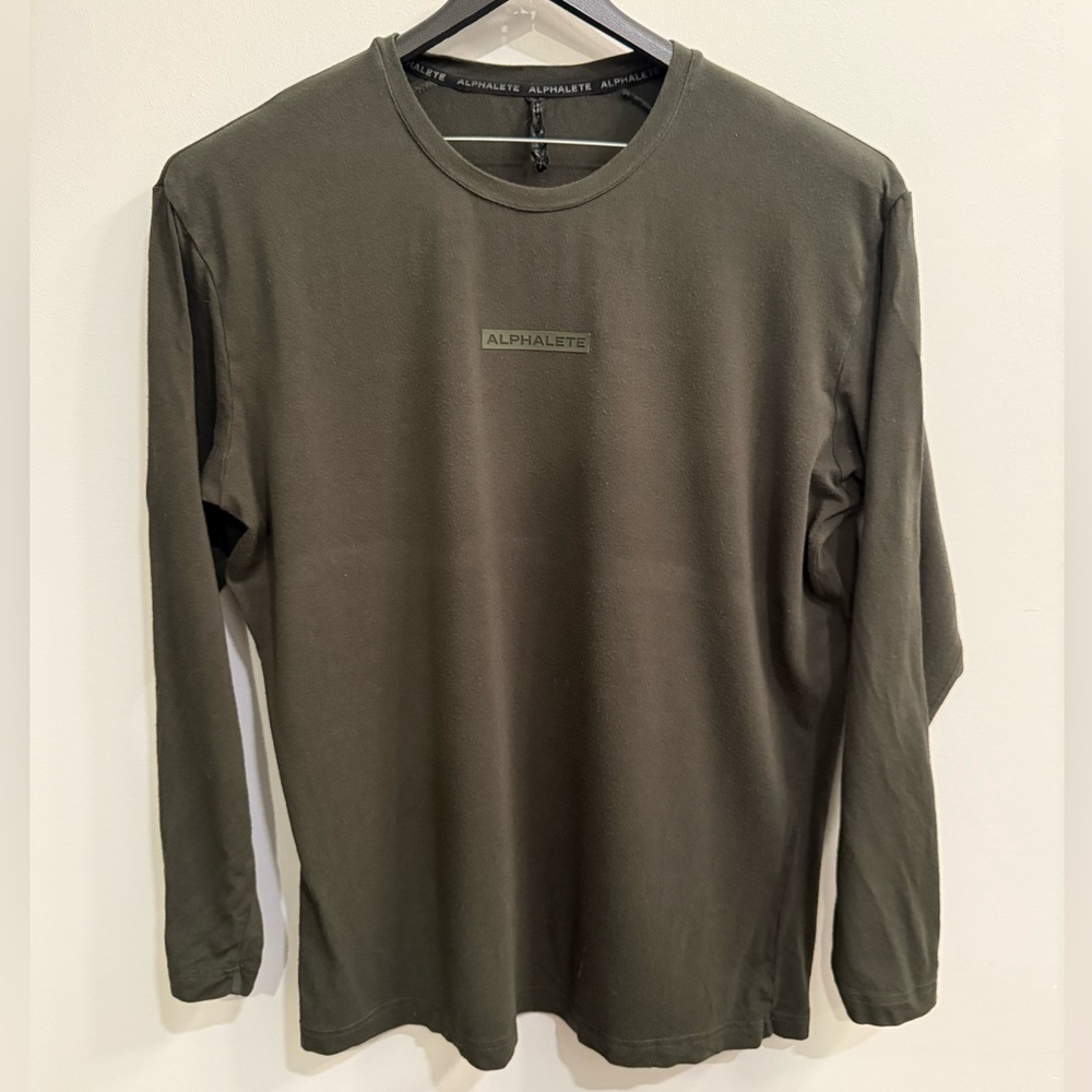 Alphalete - Long Sleeve Shirt - Olive Green - XL